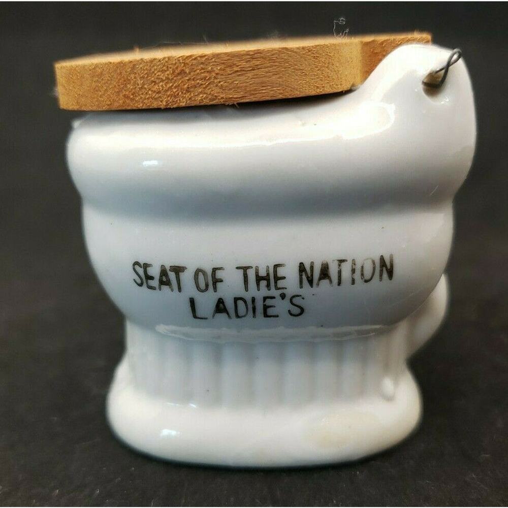 1950's Ceramic Toilet‎ Seat Seat of the Nation Ladies Occupied Japan U292